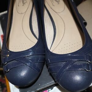 Life Stride Navy Blue Women's Slip-On Ballet Flats